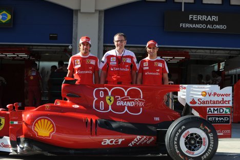 Ferrari teamet fejre denne weekend deres Grand Prix nummer 800.